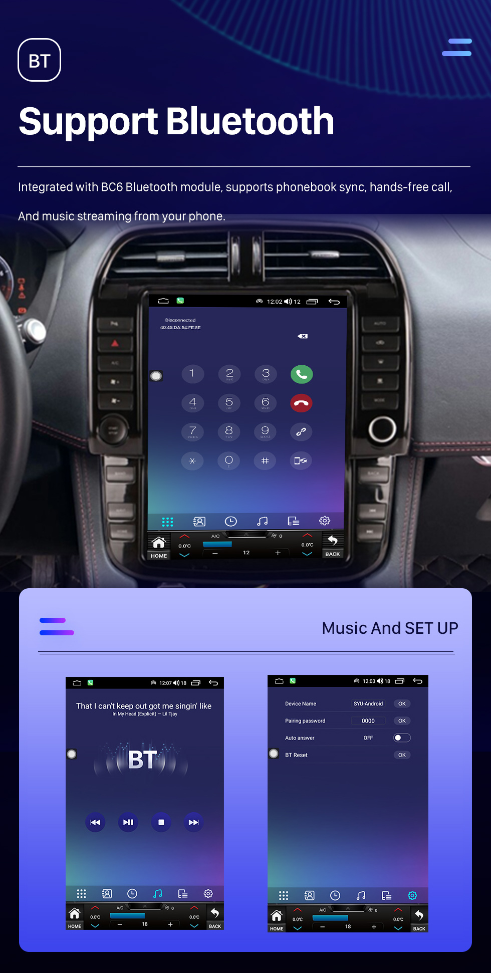 Seicane Top Pick Android 10 Car Radio para 2016 2017 2018 2019 Jaguar F-Pace Stereo con sistema DSP Carplay Navegación GPS compatible con cámara AHD Control del volante