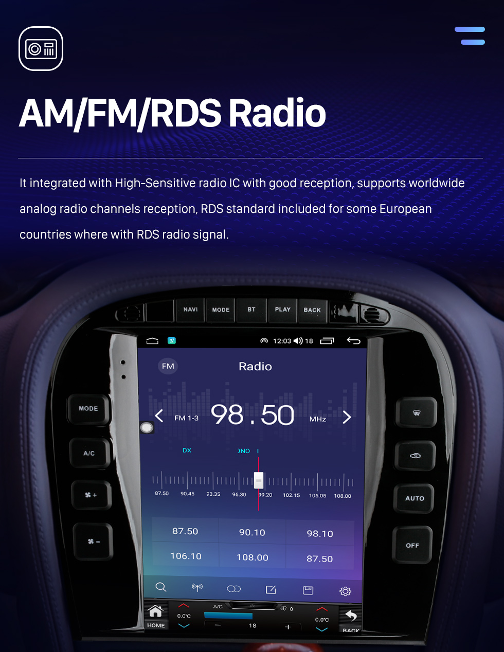 Seicane Écran tactile de 9,7 pouces Android 10.0 Stéréo pour 2004 Jaguar S-TYPE Aftermarket Radio avec Carplay Bluetooth GPS intégré Prise en charge de la caméra à 360 ° Commande au volant