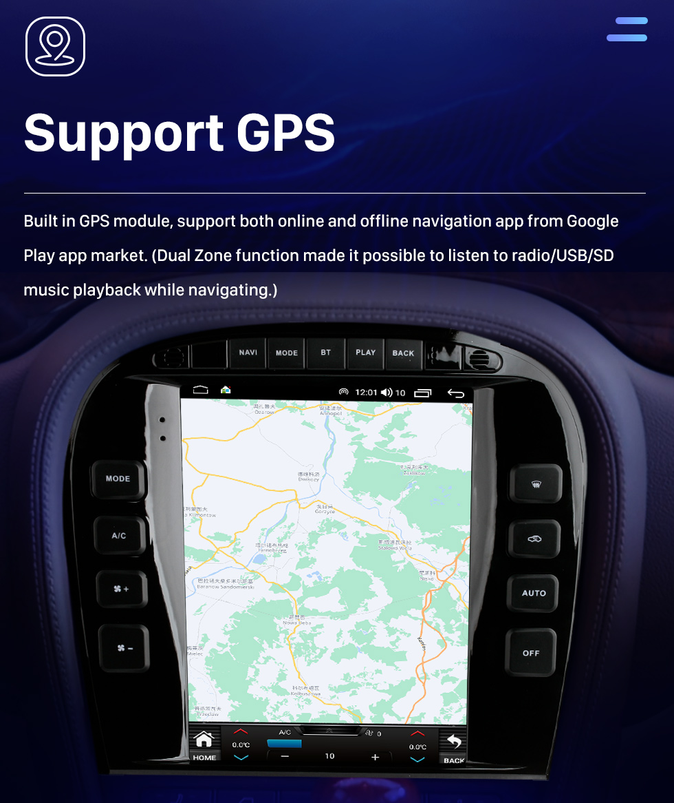 Seicane Pantalla táctil de 9.7 pulgadas Android 10.0 Estéreo para 2004 Jaguar S-TYPE Radio posventa con Carplay Bluetooth GPS incorporado Soporte Cámara de 360 ° Control del volante