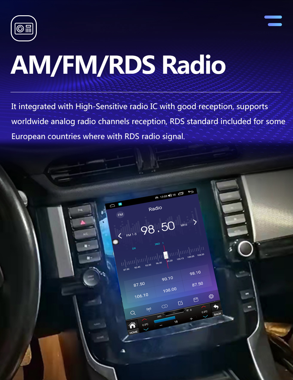 Seicane Android 10 Touchscreen Multimedia für 2016 2017 2018 2019 Jaguar XF Radio mit GPS Navigationssystem Carplay Bluetooth Unterstützung Rückfahrkamera WIFI OBD2