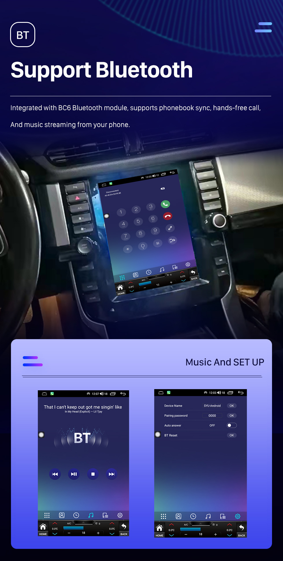 Seicane Android 10 Pantalla táctil Multimedia para 2016 2017 2018 2019 Jaguar XF Radio con sistema de navegación GPS Carplay Soporte Bluetooth Cámara de visión trasera WIFI OBD2