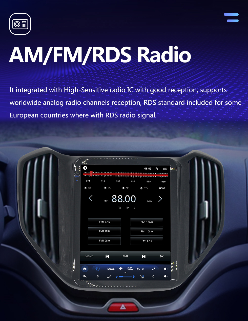 Seicane Rádio com tela sensível ao toque Android 10.0 de 9,7&amp;quot; para 2016 2017 2018 Sistema de áudio Changan CX70 com suporte Carplay Bluetooth Navegação GPS Câmera 360° DAB+