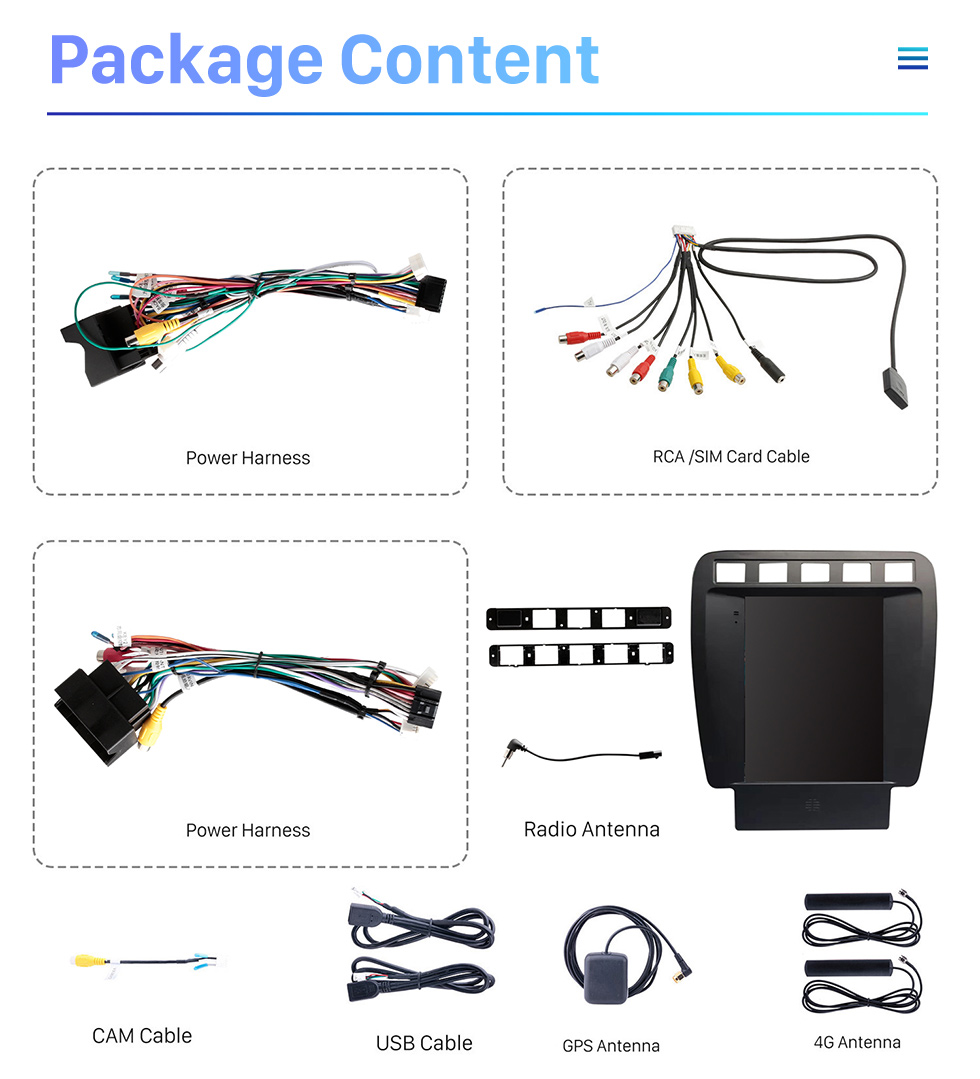 Seicane 9,7&amp;quot; Tesla Touchscreen Autoradio für 2003-2010 Porsche Cayenne Radio Android Auto Carplay Upgrade mit Navigationssystem