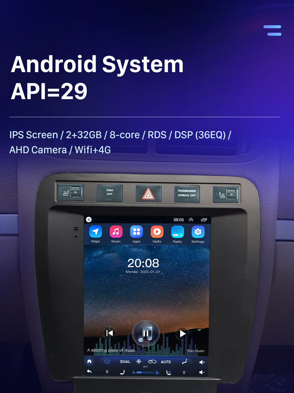 Seicane Estéreo de coche con pantalla táctil Tesla de 9,7 pulgadas para Porsche Cayenne 2003-2010 Radio Android Auto Carplay actualización con sistema de navegación Seicane Estéreo de coche con pantalla táctil Tesla de 9,7 pulgadas para Porsche Cayenne 2003-2010 Radio Android Auto Carplay actualización con sistema de navegación