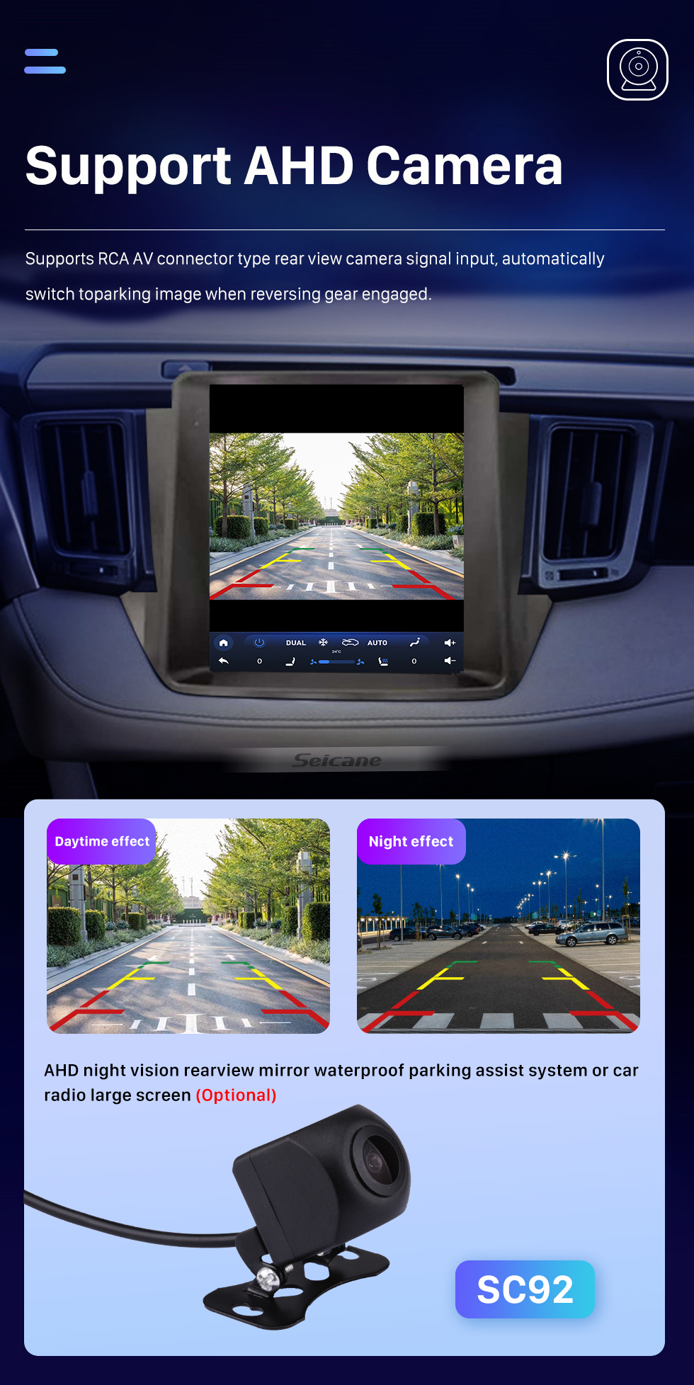 Seicane Android 10.0 9,7 дюйма для TOYOTA RAV4 2013-2018 гг. Радио с сенсорным экраном HD Система GPS-навигации Поддержка Bluetooth Carplay TPMS Seicane Android 10.0 9,7 дюйма для TOYOTA RAV4 2013-2018 гг. Радио с сенсорным экраном HD Система GPS-навигации Поддержка Bluetooth Carplay TPMS