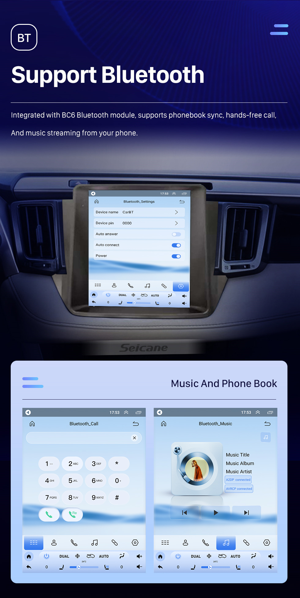Seicane Android 10.0 9,7 дюйма для TOYOTA RAV4 2013-2018 гг. Радио с сенсорным экраном HD Система GPS-навигации Поддержка Bluetooth Carplay TPMS Seicane Android 10.0 9,7 дюйма для TOYOTA RAV4 2013-2018 гг. Радио с сенсорным экраном HD Система GPS-навигации Поддержка Bluetooth Carplay TPMS