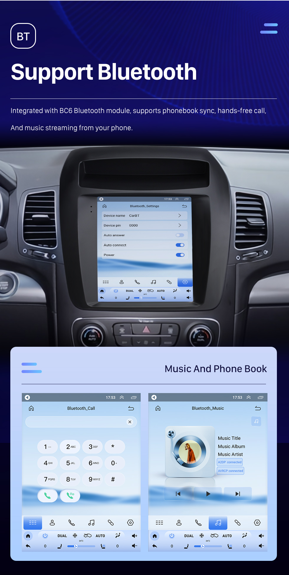 Seicane Best Android Radio for 2013 2014 Kia Sorento Stereo System with GPS Navigation Bluetooth Carplay support Backup Camera TPMS External OBDⅡ Seicane Best Android Radio for 2013 2014 Kia Sorento Stereo System with GPS Navigation Bluetooth Carplay support Backup Camera TPMS External OBDⅡ