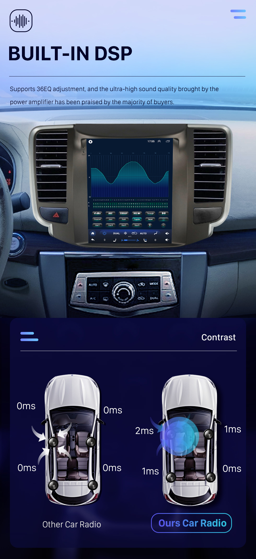 Seicane Android 10.0 GPS-Navigationssystem 9,7 Zoll für 2008-2013 NISSAN Teana Radio Touchscreen Multimedia mit Carplay Bluetooth-Unterstützung Rückfahrkamera WIFI OBD2