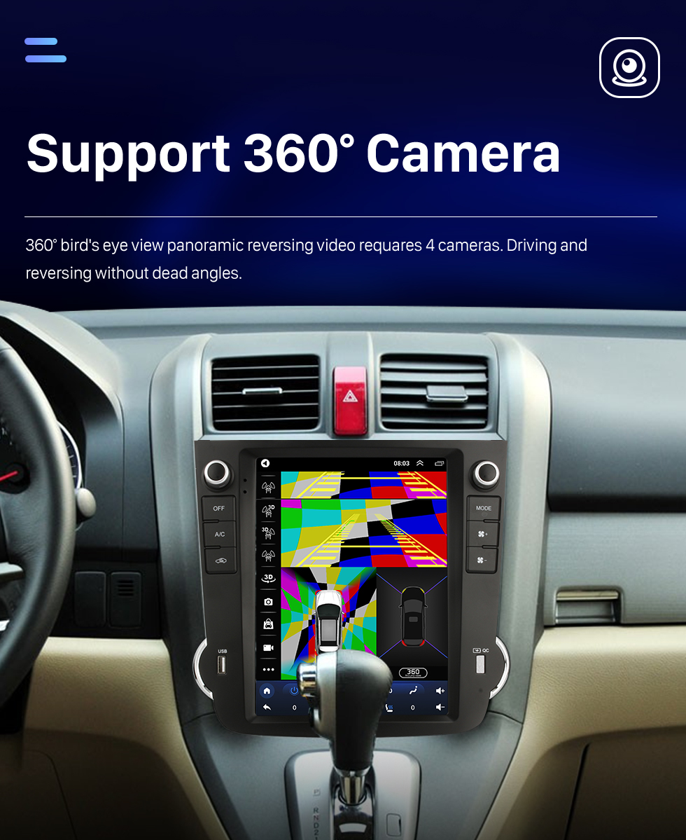 Seicane OEM Android 10.0 para 2007-2012 Honda CRV Radio Audio estéreo con pantalla táctil HD de 9.7 pulgadas Sistema de navegación GPS Soporte Carplay AHD Cámara de visión trasera Control del volante Seicane OEM Android 10.0 para 2007-2012 Honda CRV Radio Audio estéreo con pantalla táctil HD de 9.7 pulgadas Sistema de navegación GPS Soporte Carplay AHD Cámara de visión trasera Control del volante