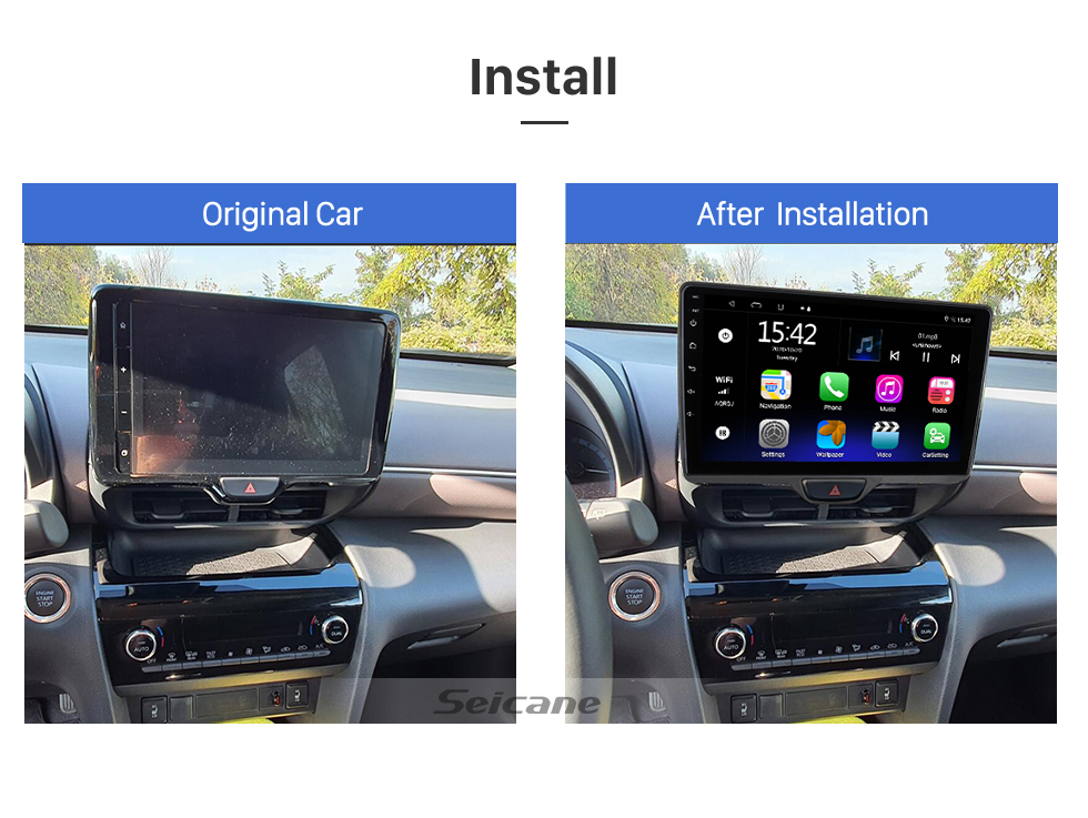 Seicane 10.1 inch HD Touchscreen Stereo for 2018 2019 Toyota Yaris Radio Replacement with GPS Navigation Bluetooth Carplay FM/AM Radio support Rear View Camera WIFI Seicane 10.1 inch HD Touchscreen Stereo for 2018 2019 Toyota Yaris Radio Replacement with GPS Navigation Bluetooth Carplay FM/AM Radio support Rear View Camera WIFI