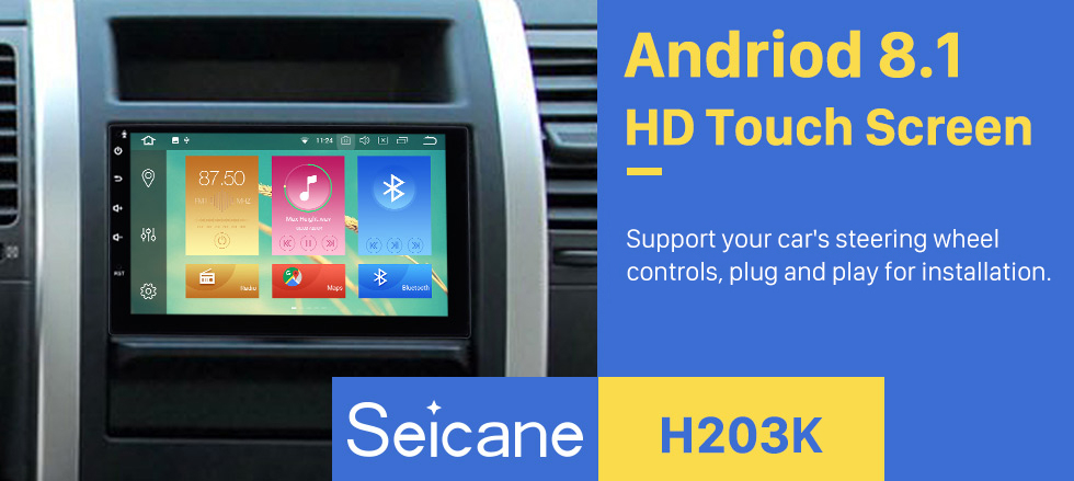 Seicane 7 pulgadas Android 8.1 HD Pantalla táctil Radio GPS de navegación universal con Bluetooth WIFI compatible con video 1080P Control del volante Seicane 7 pulgadas Android 8.1 HD Pantalla táctil Radio GPS de navegación universal con Bluetooth WIFI compatible con video 1080P Control del volante