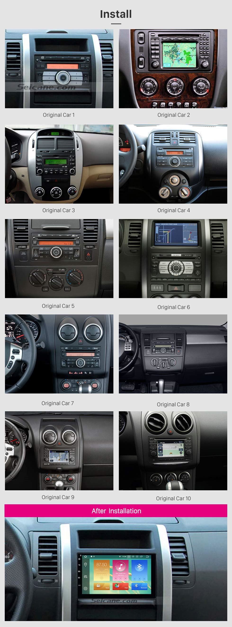 Seicane 7 pulgadas Android 8.1 HD Pantalla táctil Radio GPS de navegación universal con Bluetooth WIFI compatible con video 1080P Control del volante Seicane 7 pulgadas Android 8.1 HD Pantalla táctil Radio GPS de navegación universal con Bluetooth WIFI compatible con video 1080P Control del volante