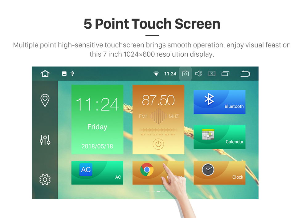Seicane 7 pulgadas Android 8.1 HD Pantalla táctil Radio GPS de navegación universal con Bluetooth WIFI compatible con video 1080P Control del volante Seicane 7 pulgadas Android 8.1 HD Pantalla táctil Radio GPS de navegación universal con Bluetooth WIFI compatible con video 1080P Control del volante