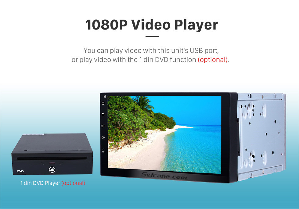 Seicane 7 pulgadas Android 8.1 HD Pantalla táctil Radio GPS de navegación universal con Bluetooth WIFI compatible con video 1080P Control del volante Seicane 7 pulgadas Android 8.1 HD Pantalla táctil Radio GPS de navegación universal con Bluetooth WIFI compatible con video 1080P Control del volante