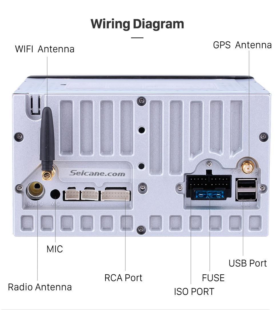 Seicane 7 pulgadas Android 8.1 HD Pantalla táctil Radio GPS de navegación universal con Bluetooth WIFI compatible con video 1080P Control del volante Seicane 7 pulgadas Android 8.1 HD Pantalla táctil Radio GPS de navegación universal con Bluetooth WIFI compatible con video 1080P Control del volante