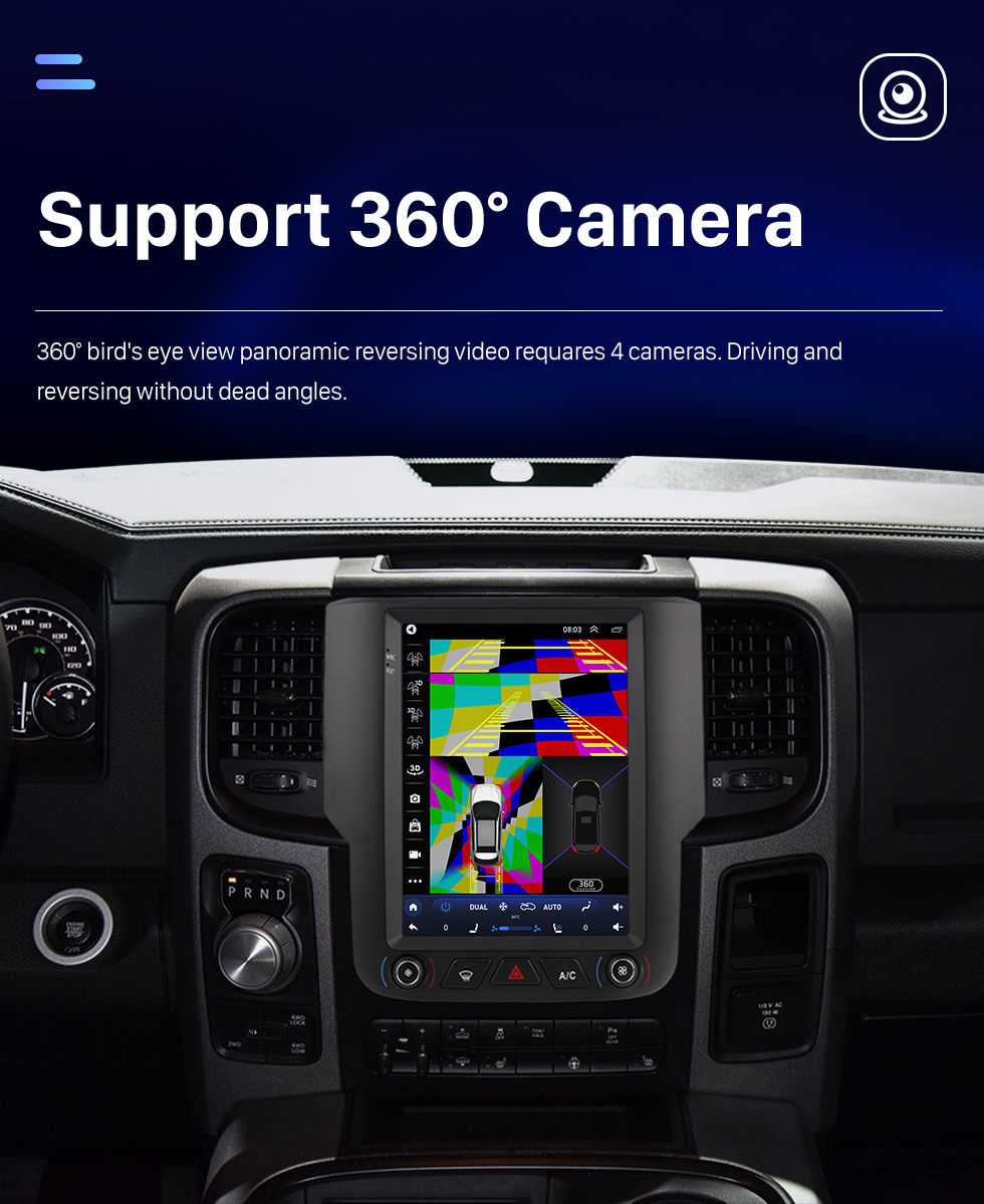 Seicane 9,7 Zoll Touchscreen Android 10.0 Stereo für 2013–2018 Dodge Ram Aftermarket-Radio mit integriertem Carplay, Bluetooth, GPS-Unterstützung, Lenkradsteuerung