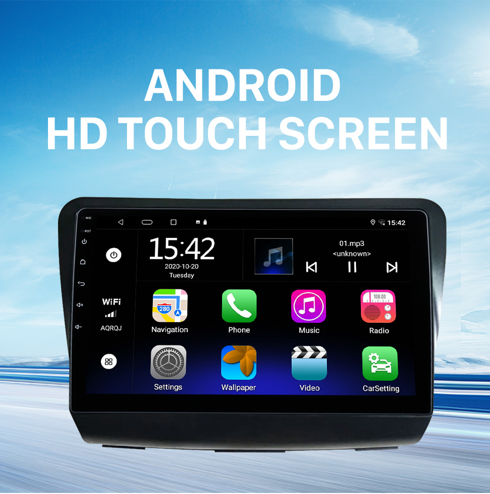 Seicane Android 10.0 de 9 polegadas para 2014-2015 GEELY ENGLON SC7 HAIJING sistema de navegação GPS estéreo com suporte a tela de toque Bluetooth câmera retrovisor