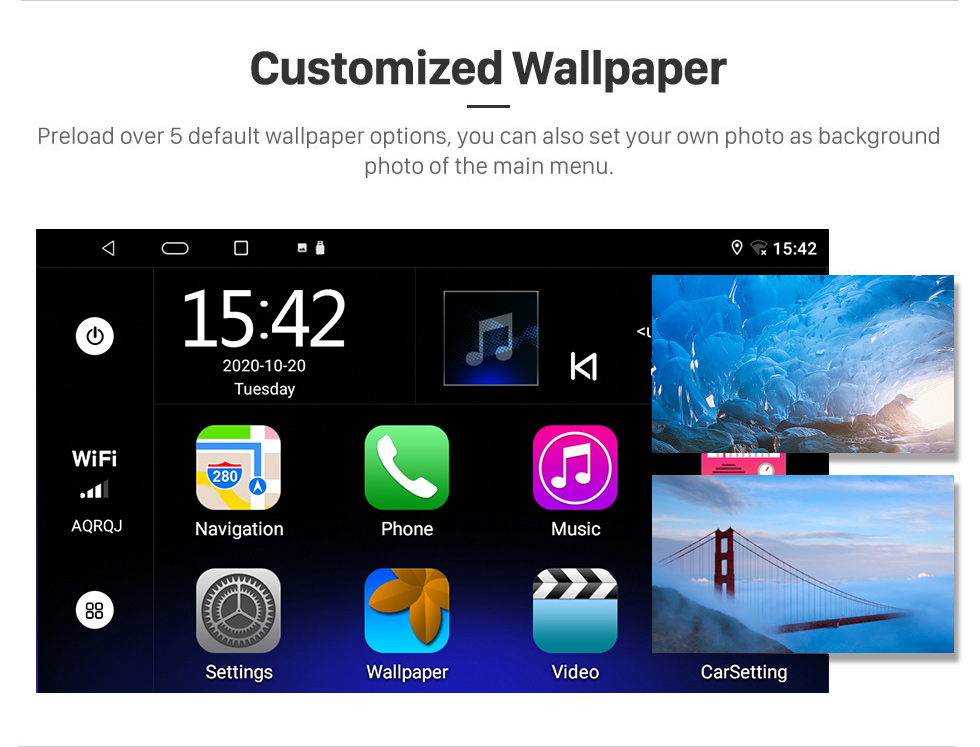 Seicane 9-дюймовый Android 13.0 для GREAT WALL M1 2010-2013 Стереосистема GPS-навигации с поддержкой сенсорного экрана Bluetooth Камера заднего вида