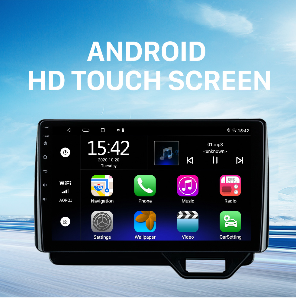 Seicane Android 10.0 de 10,1 polegadas para 2010+ RENAULT DUSTER 2013+ LOGAN CAPTUR SYMBOL 2012+ SANDERO Sistema de navegação GPS estéreo com suporte a tela de toque Bluetooth Câmera de visão traseira
