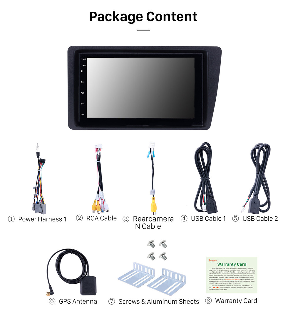 Seicane Android 8.1 HD с сенсорным экраном Автомобильный радиоприемник для 2001-2005 гг. Honda Civic GPS-навигация Bluetooth WIFI Поддержка Mirror Link USB DVR 1080P Видео Управление рулевого колеса Seicane Android 8.1 HD с сенсорным экраном Автомобильный радиоприемник для 2001-2005 гг. Honda Civic GPS-навигация Bluetooth WIFI Поддержка Mirror Link USB DVR 1080P Видео Управление рулевого колеса