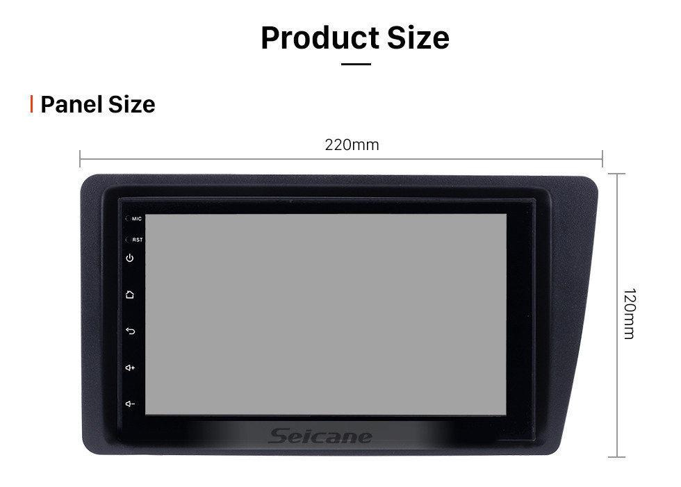 Seicane Android 13.0 HD Touchscreen Autoradio Head Unit für 2001-2005 Honda Civic GPS Navigation Bluetooth WIFI Unterstützung Mirror Link USB DVR 1080P Video Lenkradsteuerung