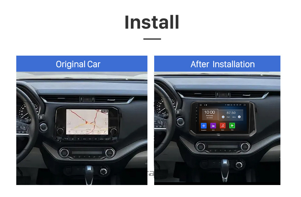 Seicane Radio del mercado de accesorios con pantalla táctil HD Android 13.0 de 10.1 pulgadas para NISSAN TERRA 2021 con Carplay GPS Soporte Bluetooth Cámara AHD Control del volante