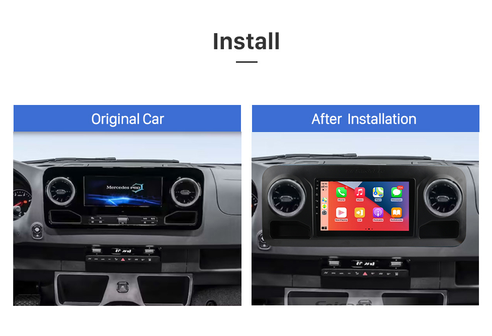 Seicane 10,1-дюймовый Android 13.0 для 2018+ BENZ SPRINTER LHD GPS-навигация Радио с Bluetooth Поддержка сенсорного экрана HD TPMS DVR Камера Carplay DAB+ Seicane 10,1-дюймовый Android 13.0 для 2018+ BENZ SPRINTER LHD GPS-навигация Радио с Bluetooth Поддержка сенсорного экрана HD TPMS DVR Камера Carplay DAB+