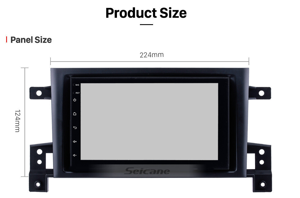 Seicane 7 pouces Aftermarket Android 10.0 Système de navigation GPS à écran tactile pour 2005-2015 SUZUKI GRAND VITARA Support Radio Bluetooth TPMS DVR OBD II Caméra arrière AUX Appui-tête Contrôle du moniteur USB HD 1080P Vidéo 3G WiFi