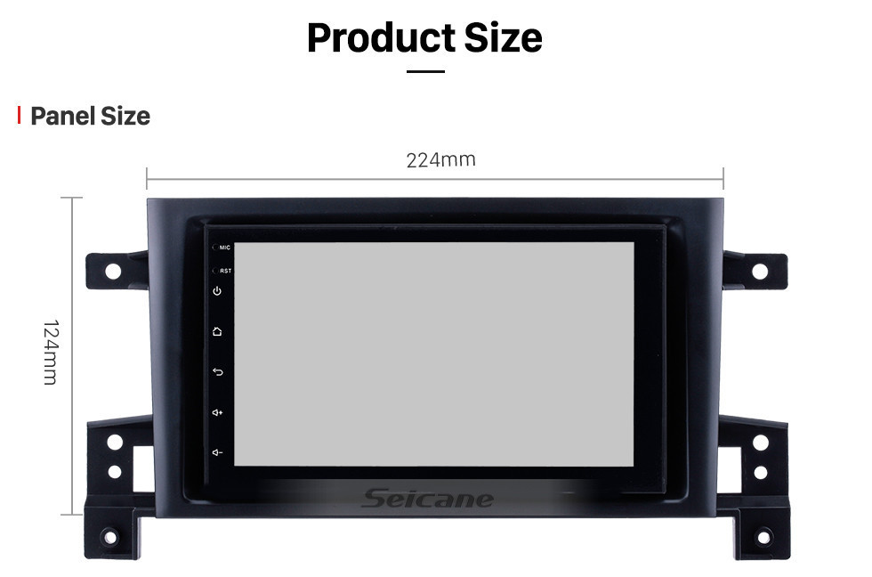 Seicane 7-Zoll-Aftermarket Android 10.0 Touchscreen GPS-Navigationssystem Für 2005-2015 SUZUKI GRAND VITARA Unterstützung Bluetooth-Radio TPMS DVR OBD II Rückfahrkamera AUX Kopfstützenmonitor Steuerung USB HD 1080P Video 3G WiFi