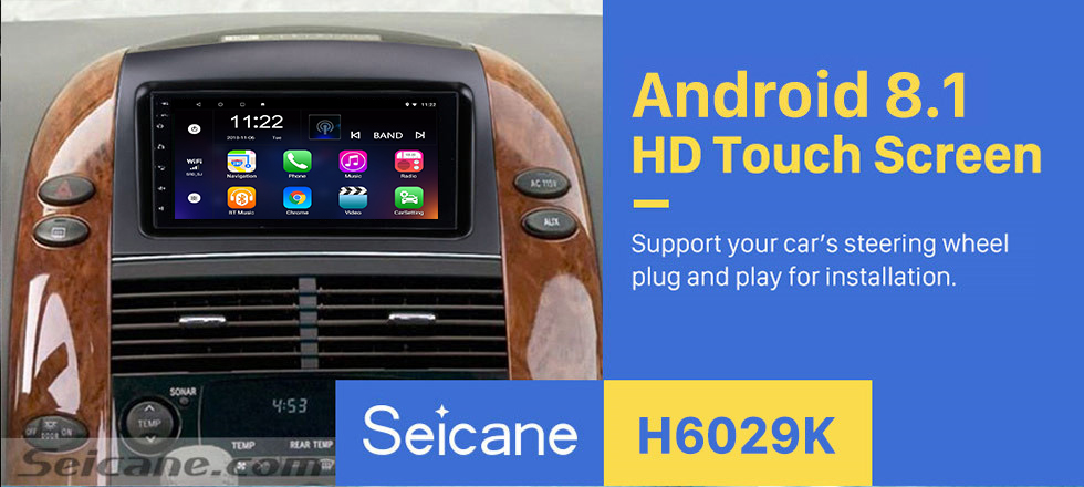 Seicane Android 8.1 7 Inch HD Touchscreen 2 Din Radio Head Unit For 2004-2010 Toyota Sienna GPS Navigation System Bluetooth Phone WIFI Support 1080P Video USB Steering Wheel Control Backup Camera Seicane Android 8.1 7 Inch HD Touchscreen 2 Din Radio Head Unit For 2004-2010 Toyota Sienna GPS Navigation System Bluetooth Phone WIFI Support 1080P Video USB Steering Wheel Control Backup Camera