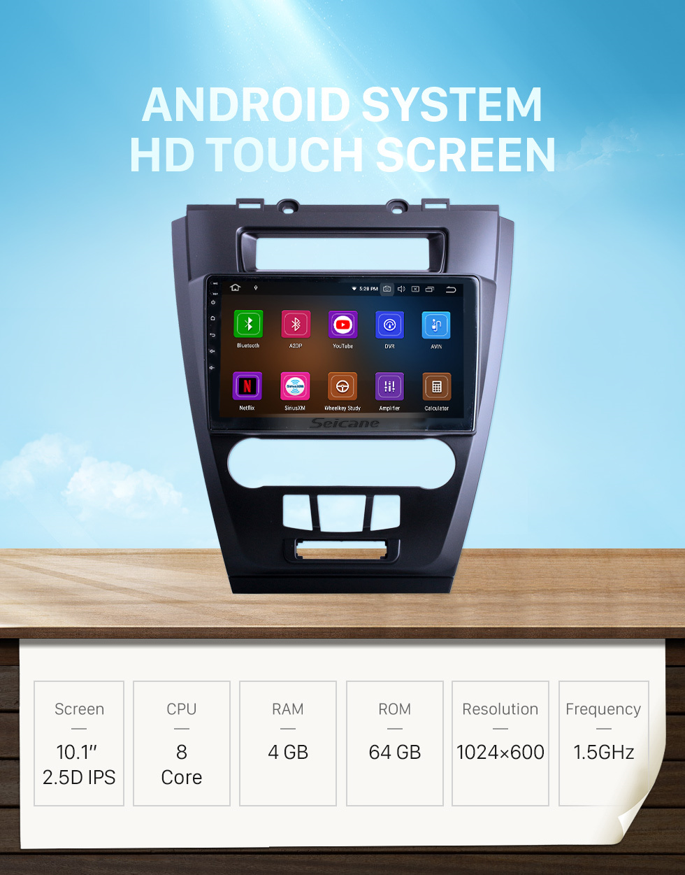 Seicane 10.1 Inch HD Touchscreen for 2010 Ford Mustang GPS Navigation System Car Radio Car Stereo with Bluetooth Support 2.5D Curved Touch Screen Seicane 10.1 Inch HD Touchscreen for 2010 Ford Mustang GPS Navigation System Car Radio Car Stereo with Bluetooth Support 2.5D Curved Touch Screen