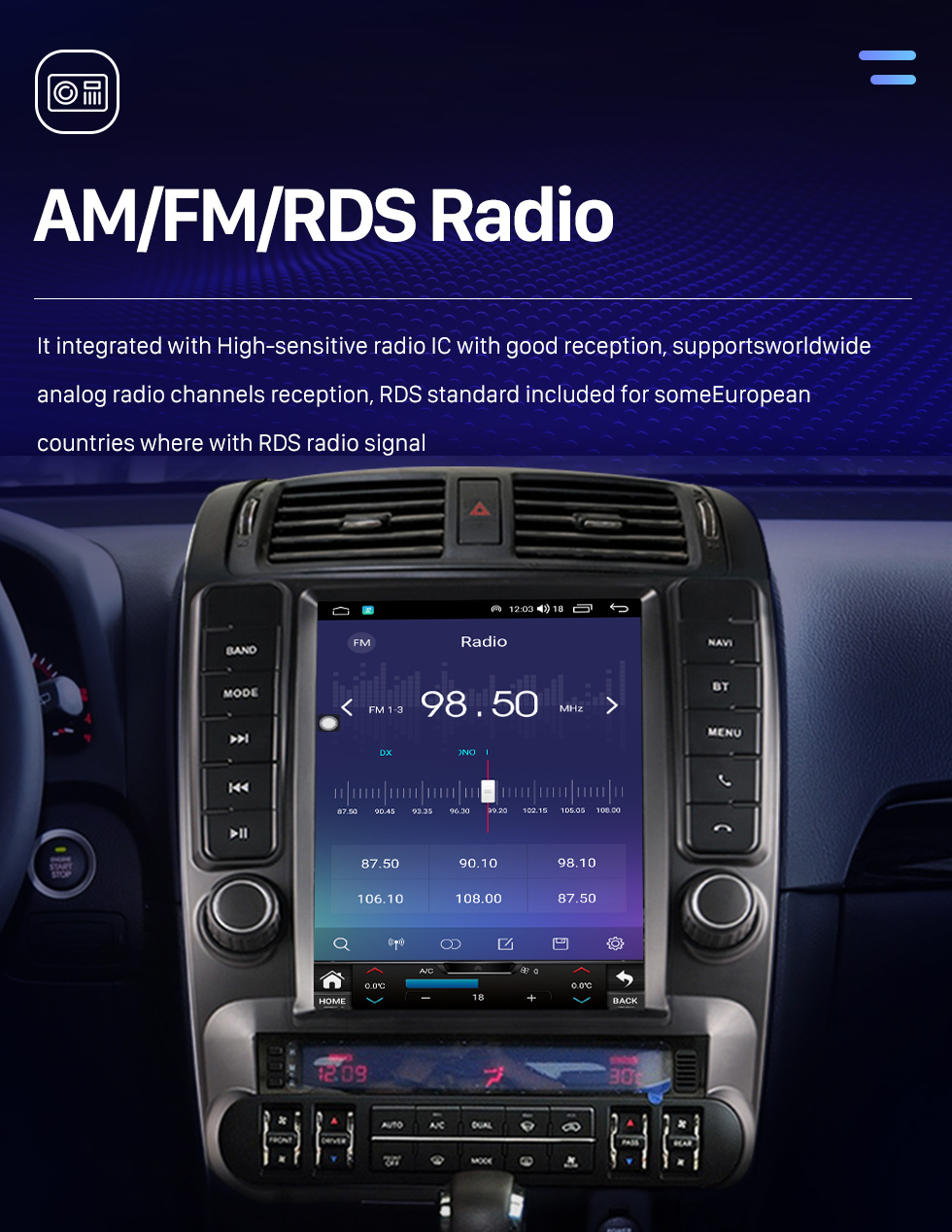 Seicane OEM 12,1 Zoll Android 10.0 für 2008-2016 KIA Borrego Radio GPS Navigationssystem mit HD Touchscreen Bluetooth Carplay Unterstützung OBD2 DVR TPMS