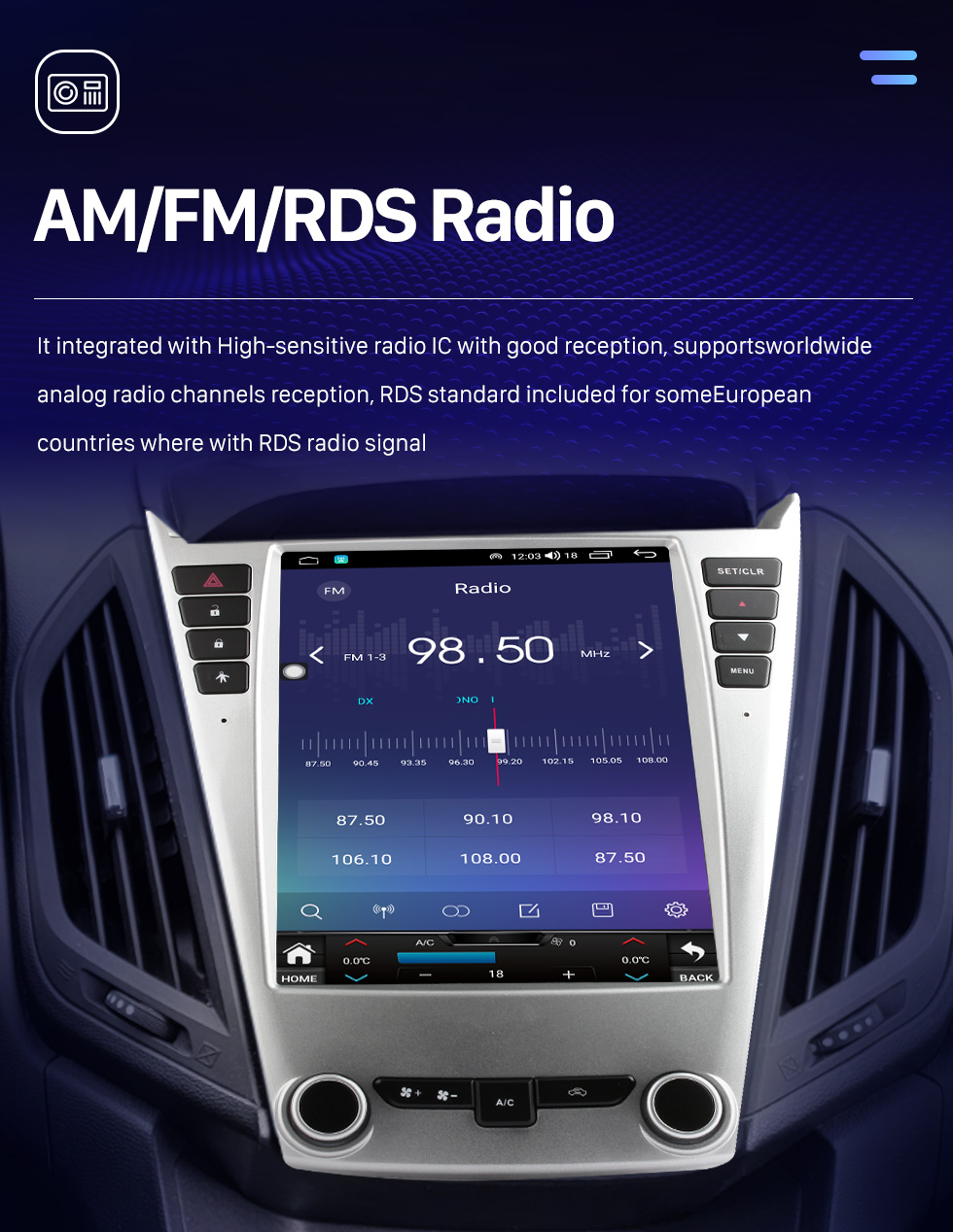 Seicane OEM 9,7 Zoll Android 10.0 für 2010 2011 2012–2017 Chevy Chevrolet Equinox Radio GPS Navigationssystem mit HD Touchscreen Bluetooth Carplay Unterstützung OBD2 DVR TPMS