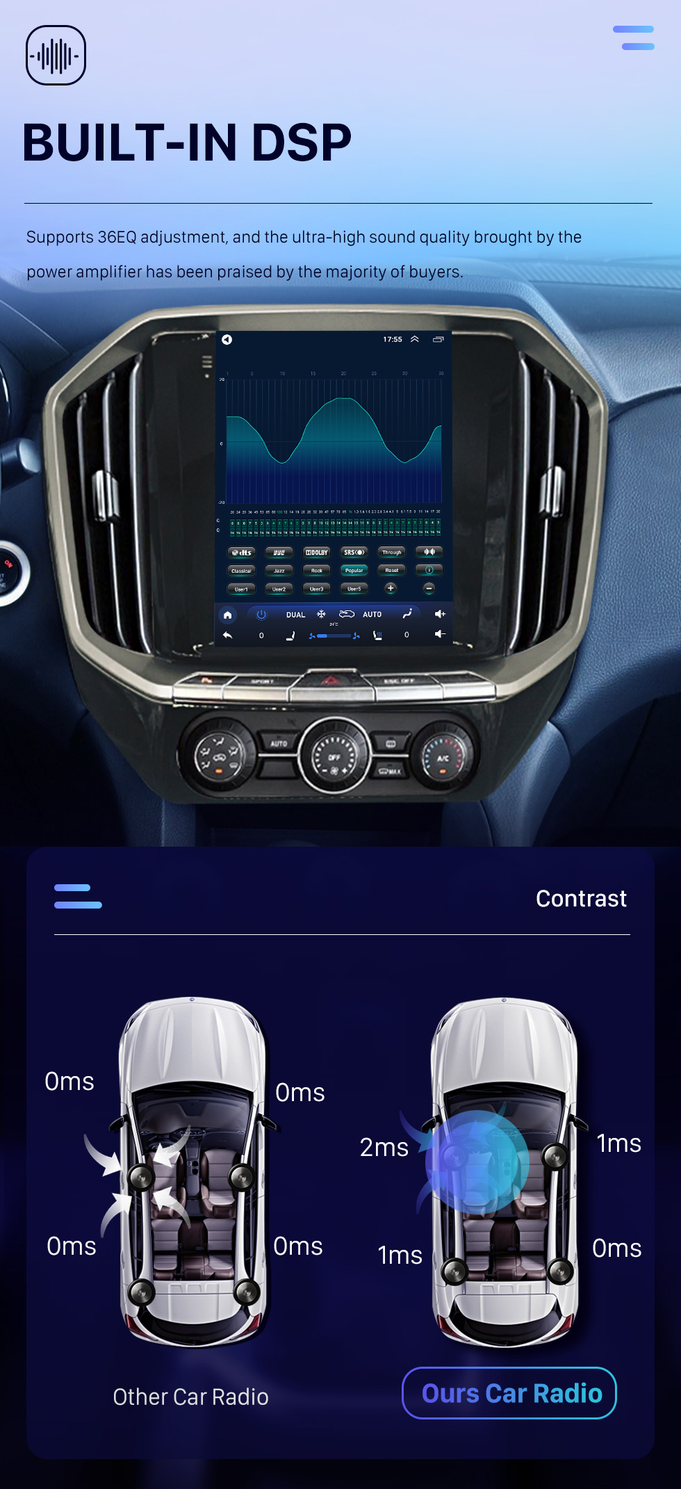 Seicane Radio con navegación GPS Android 10,0 de 9,7 pulgadas para 2016 JMC YUSHENG S350 YUHU con pantalla táctil HD Bluetooth AUX compatible con Carplay OBD2