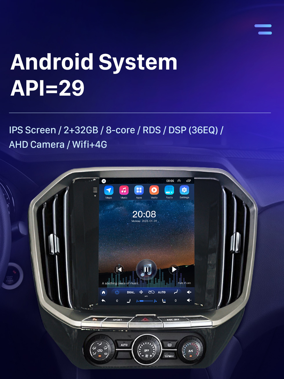 Seicane Radio con navegación GPS Android 10,0 de 9,7 pulgadas para 2016 JMC YUSHENG S350 YUHU con pantalla táctil HD Bluetooth AUX compatible con Carplay OBD2 Seicane Radio con navegación GPS Android 10,0 de 9,7 pulgadas para 2016 JMC YUSHENG S350 YUHU con pantalla táctil HD Bluetooth AUX compatible con Carplay OBD2