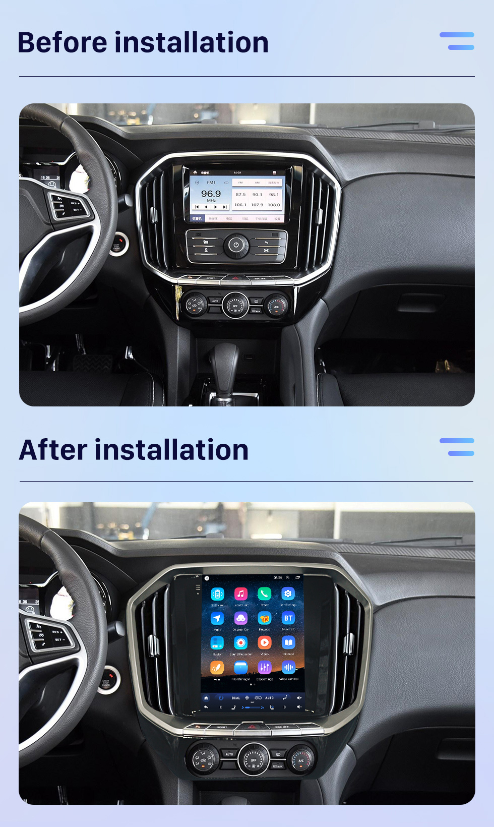 Seicane Radio con navegación GPS Android 10,0 de 9,7 pulgadas para 2016 JMC YUSHENG S350 YUHU con pantalla táctil HD Bluetooth AUX compatible con Carplay OBD2 Seicane Radio con navegación GPS Android 10,0 de 9,7 pulgadas para 2016 JMC YUSHENG S350 YUHU con pantalla táctil HD Bluetooth AUX compatible con Carplay OBD2