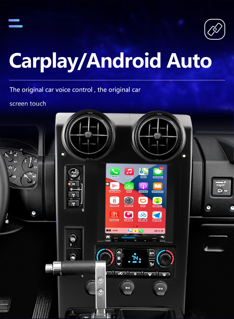 Seicane OEM 9.7 inch Android 10.0 for 2004-2007 Hummer H2 Radio GPS Navigation System With HD Touchscreen Bluetooth Carplay support OBD2 DVR TPMS Seicane OEM 9.7 inch Android 10.0 for 2004-2007 Hummer H2 Radio GPS Navigation System With HD Touchscreen Bluetooth Carplay support OBD2 DVR TPMS