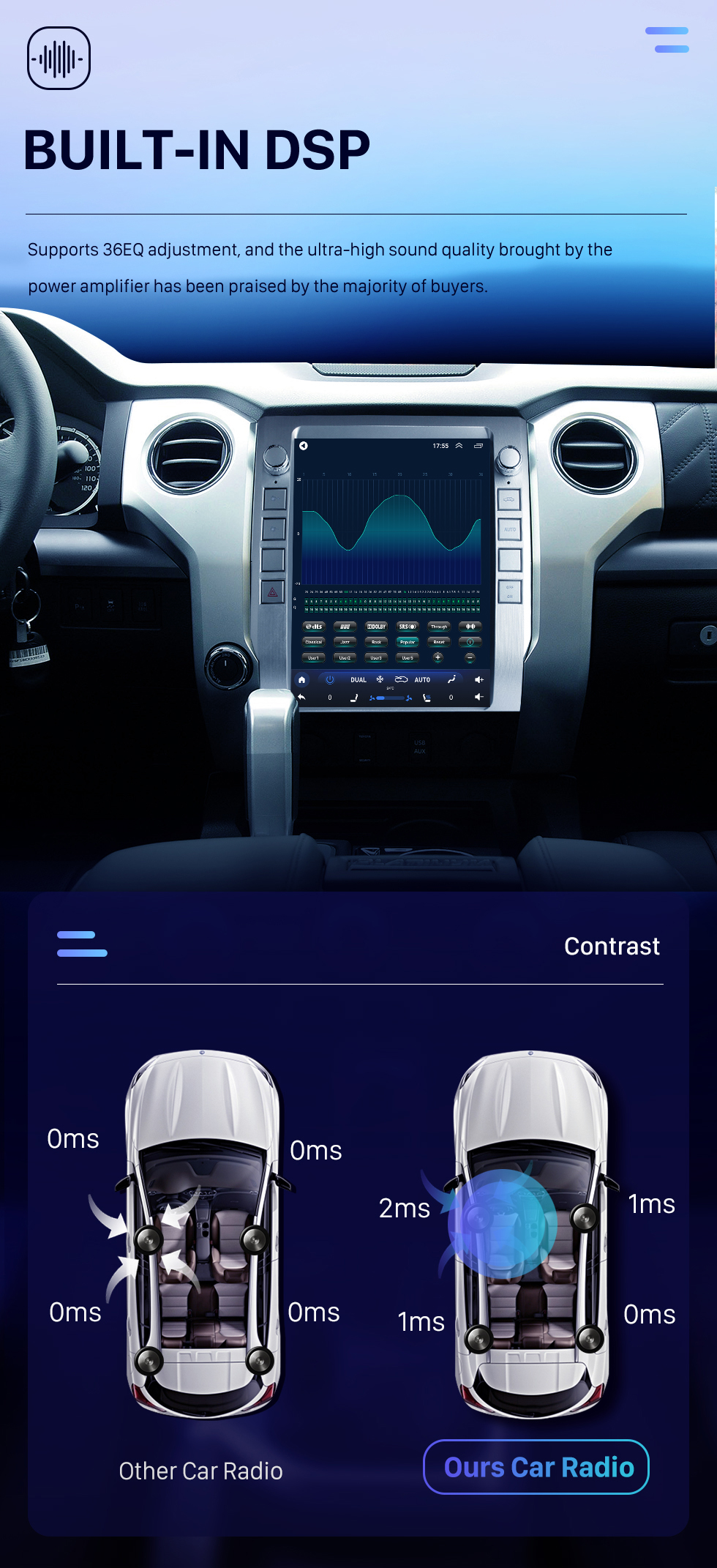 Seicane Carplay OEM 12.1 pulgadas Android 10.0 para 2014-2018 TOYOTA TUNDRA Radio Android Auto Sistema de navegación GPS con pantalla táctil HD Soporte Bluetooth OBD2 DVR