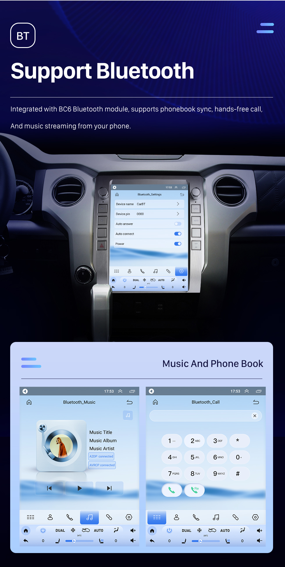 Seicane Carplay OEM 12.1 pulgadas Android 10.0 para 2014-2018 TOYOTA TUNDRA Radio Android Auto Sistema de navegación GPS con pantalla táctil HD Soporte Bluetooth OBD2 DVR Seicane Carplay OEM 12.1 pulgadas Android 10.0 para 2014-2018 TOYOTA TUNDRA Radio Android Auto Sistema de navegación GPS con pantalla táctil HD Soporte Bluetooth OBD2 DVR