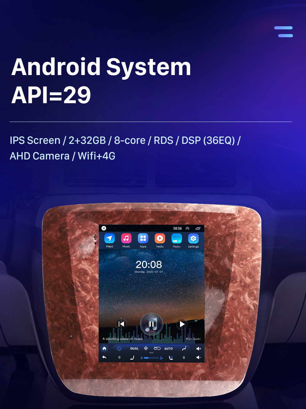 Seicane 9,7-дюймовый Android 10.0 GPS-навигатор для GMC Yukon Chevrolet Tahoe silverado 2007-2012 с сенсорным экраном HD Поддержка Bluetooth AUX Carplay OBD2