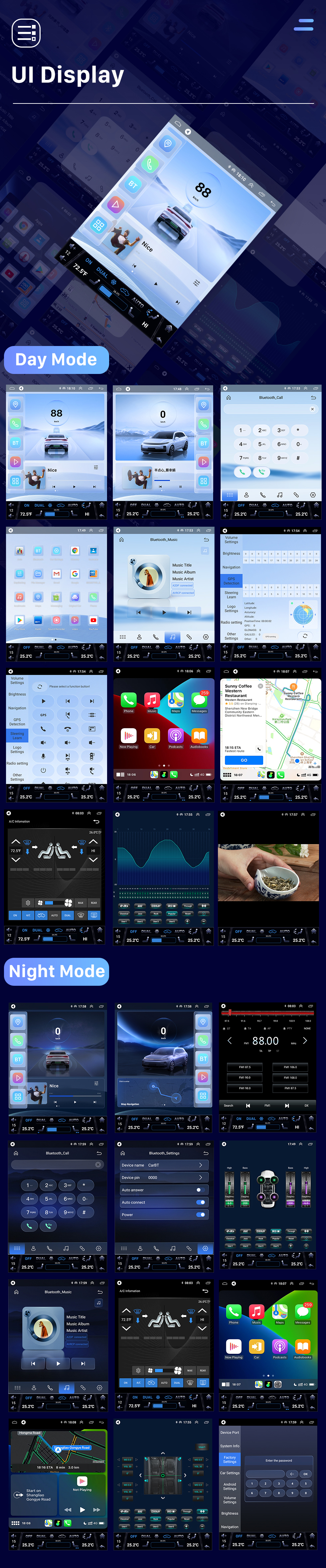 Seicane 9,7 Zoll Android 10.0 GPS-Navigationsradio für GMC Yukon Chevrolet Tahoe Silverado 2007–2012 mit HD-Touchscreen, Bluetooth AUX-Unterstützung, Carplay OBD2