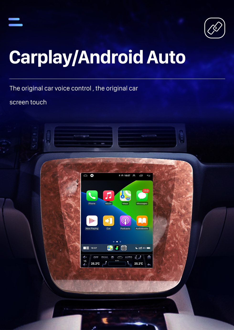 Seicane Rádio de navegação GPS Android 10.0 de 9,7 polegadas para GMC Yukon Chevrolet Tahoe silverado 2007-2012 com tela sensível ao toque HD Bluetooth AUX suporte Carplay OBD2