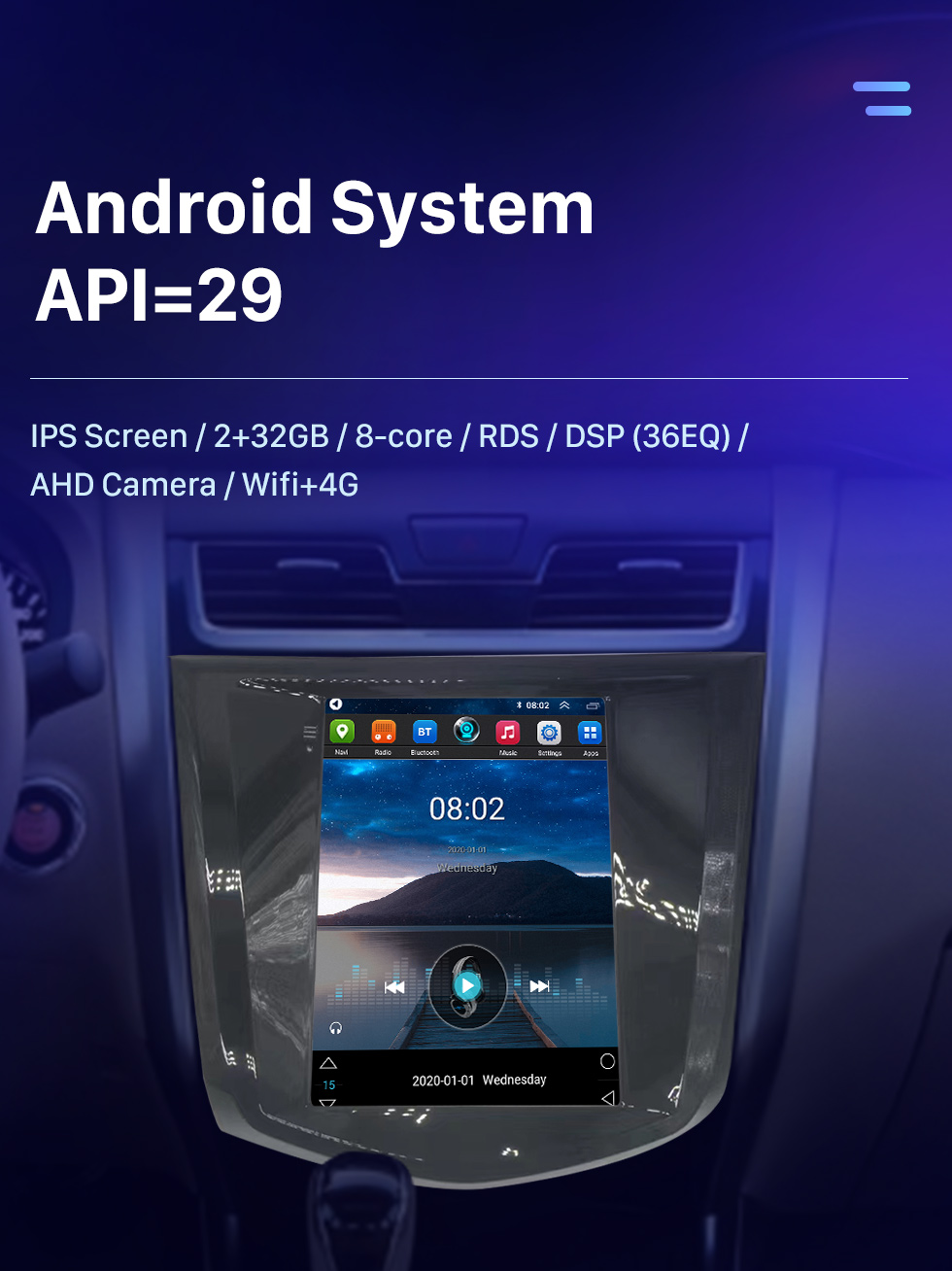 Seicane Carplay oem 9.7 polegadas android 10.0 para 2012-2016 nissan teana rádio android sistema de navegação gps automático com tela sensível ao toque hd suporte bluetooth obd2 dvr