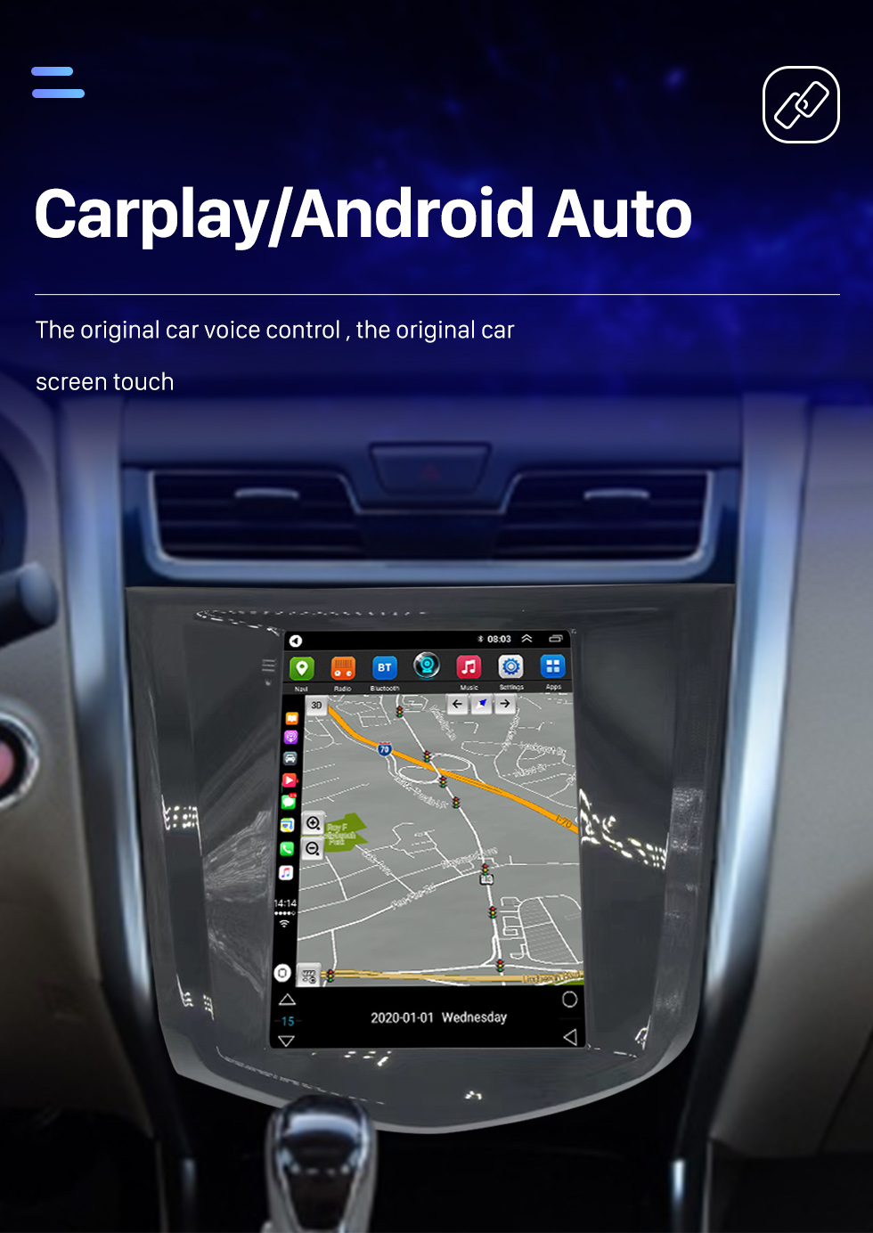 Seicane Carplay OEM 9,7 pouces Android 10.0 pour 2012-2016 Nissan TEANA Radio Android Auto Système de navigation GPS avec écran tactile HD Prise en charge Bluetooth OBD2 DVR