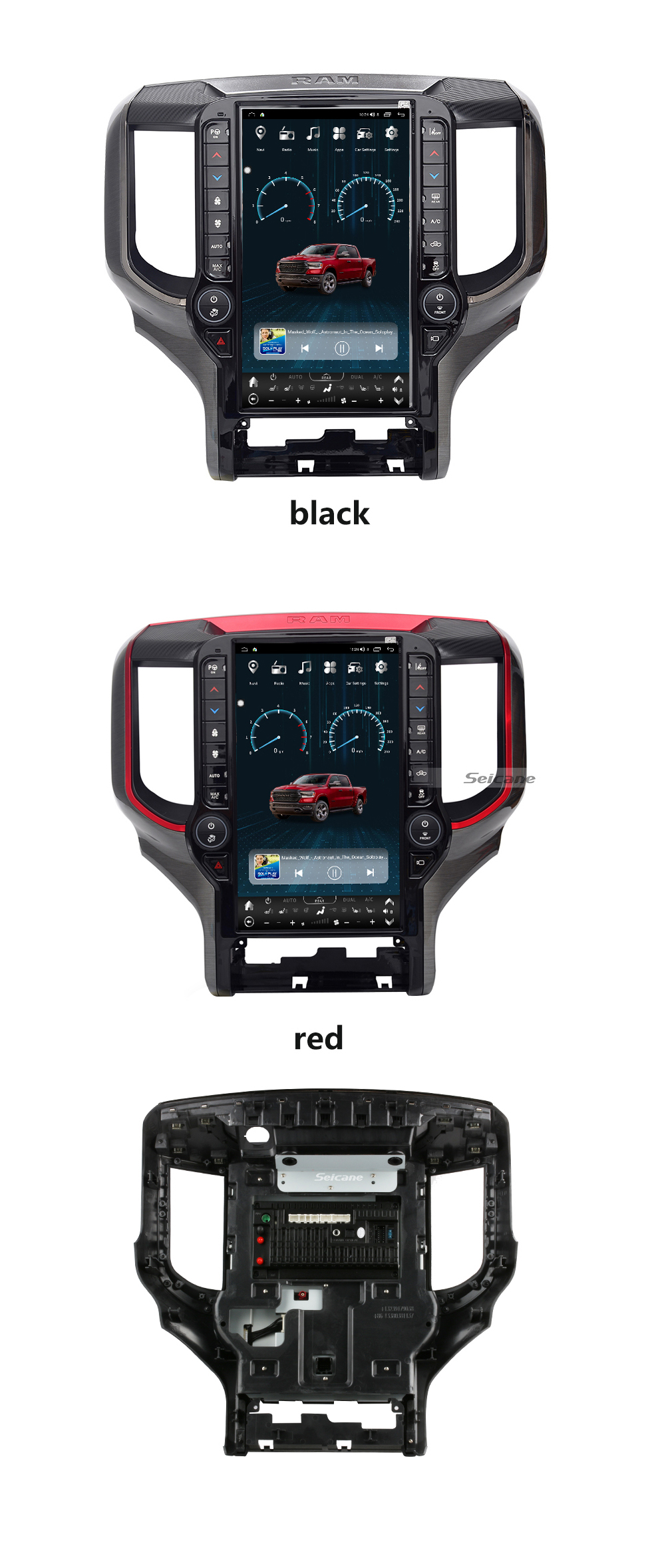 Seicane Carplay OEM 12,1 polegadas Android 10.0 para 2019 2020 2021 Dodge RAM Radio Android Auto Sistema de navegação GPS com tela sensível ao toque HD com suporte para Bluetooth OBD2 DVR Seicane Carplay OEM 12,1 polegadas Android 10.0 para 2019 2020 2021 Dodge RAM Radio Android Auto Sistema de navegação GPS com tela sensível ao toque HD com suporte para Bluetooth OBD2 DVR