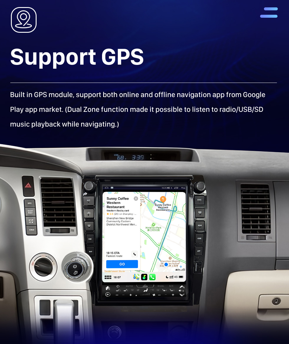 Seicane Carplay 13 polegadas Android 13.0 HD Touchscreen Android Auto GPS Navegação Rádio para 2007-2013 TOYOTA TUNDRA SEQUOIA com Bluetooth Seicane Carplay 13 polegadas Android 13.0 HD Touchscreen Android Auto GPS Navegação Rádio para 2007-2013 TOYOTA TUNDRA SEQUOIA com Bluetooth
