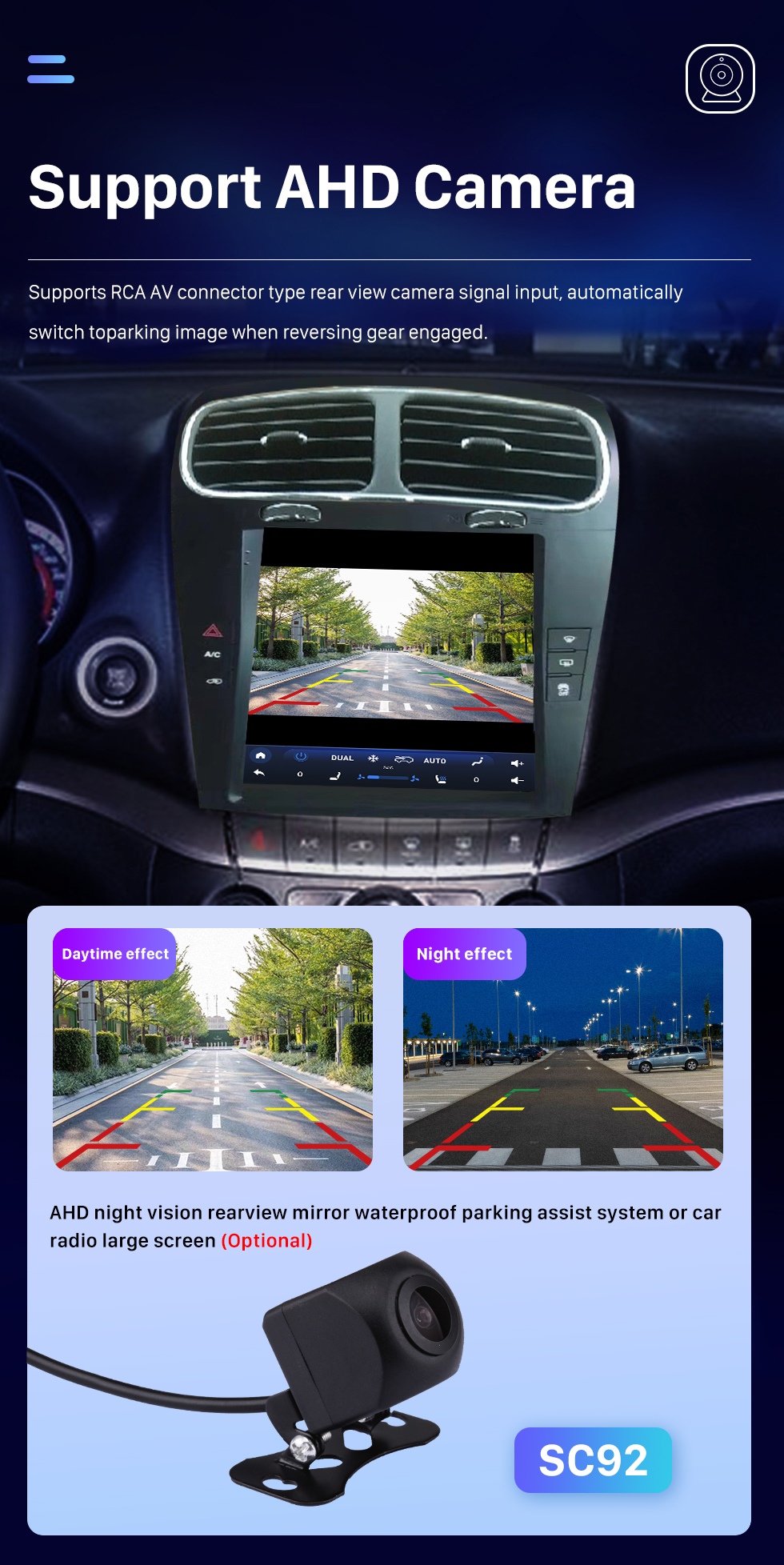 Seicane Carplay OEM 9,7 polegadas Android 10.0 para 2012-2014 Dodge JCUV Freemont Radio GPS Navigation System Android Auto Com HD Touchscreen Bluetooth suporte OBD2 DVR