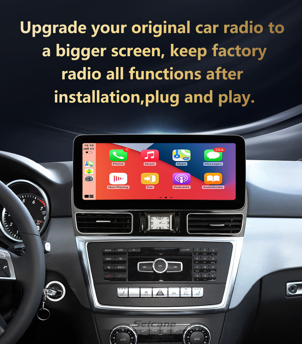 Seicane Carplay Android 11.0 for 2013 2014 2015 Mercedes ML GL W166 NTG4.5 Radio GPS Navigation System With 8.8 inch HD Touchscreen Bluetooth support HD Digital TV