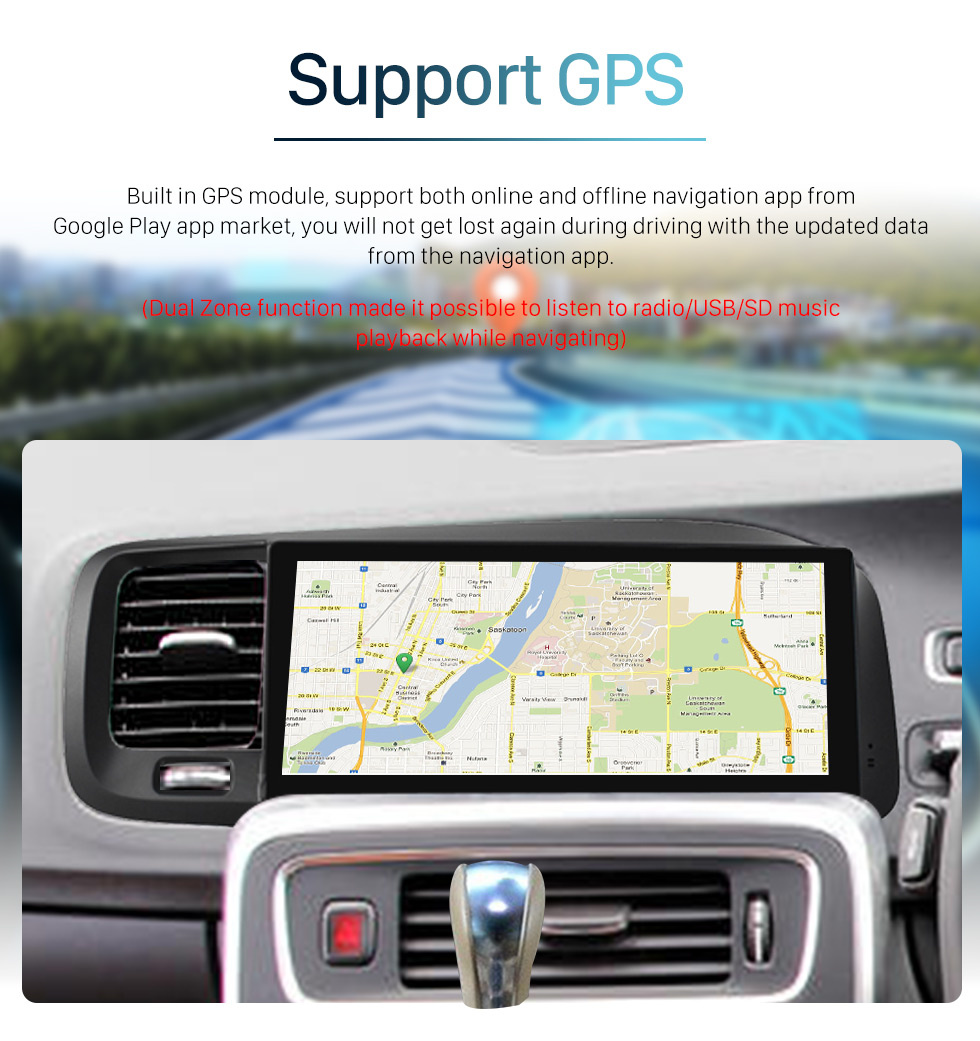 Seicane 8,8-дюймовый Android 10.0 для 2011-2020 Volvo S60 V60 GPS-навигация Радио с поддержкой Bluetooth OBD2 DVR Carplay