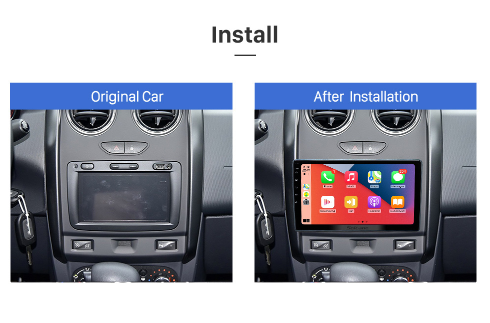 for Dacia/Sandero/Duster/Renault/Captur/Lada Carplay Car Radio Android Auto  MP5 Video Player Bluetooth Handsfree USB 8' Touch Screen Stereo Audio -  China Car Videco, Car Radio